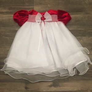 Rare Editions Red Velvet Party Dress
